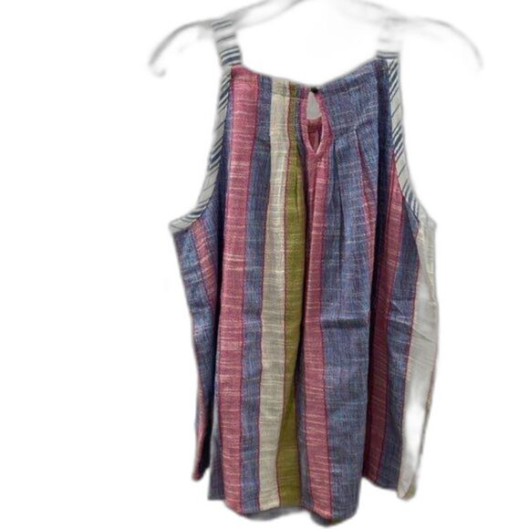 Anthropologie Women's Multicolored Patterned Textured Tank Top - Sz M - Picture 3 of 7